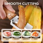 PurePeeler™ Stainless Steel Vegetable Peeler | Wooden Handle Potato & Vegetable Slicer Tool - Image 7