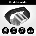 Multifunctional Garlic Press & Ginger Crusher – Stainless Steel Rocker Chopper for Kitchen Cooking - Image 3