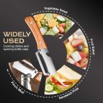 PurePeeler™ Stainless Steel Vegetable Peeler | Wooden Handle Potato & Vegetable Slicer Tool - Image 4