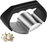 Multifunctional Garlic Press & Ginger Crusher – Stainless Steel Rocker Chopper for Kitchen Cooking - Image 4