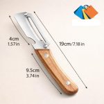 PurePeeler™ Stainless Steel Vegetable Peeler | Wooden Handle Potato & Vegetable Slicer Tool - Image 3
