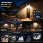 Solar Motion Sensor Wall Light 100 LED | Outdoor Solar Security Light - Image 5