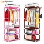 Multi-Layer Portable Clothes Rack with Shelves – Multipurpose Open Wardrobe & Garment Organizer