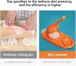 2 In 1 Dumpling Maker Press Tool | Manual Dumpling Skin Wrapper & Pastry Making Mould for Kitchen - Image 8