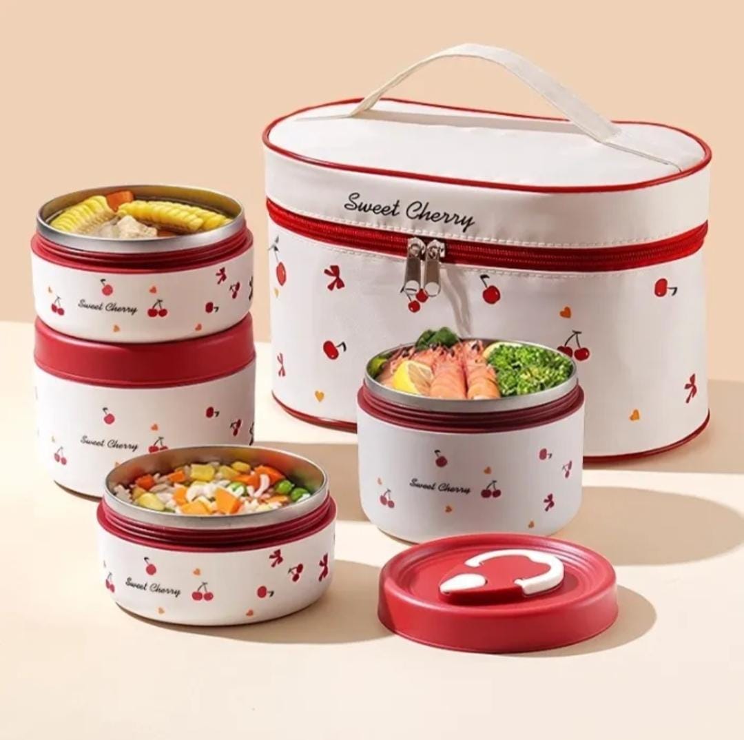 IMG-20261015-WA0054 Sweet Cherry Insulated Lunch Box Set | Portable Food Container - Image 1