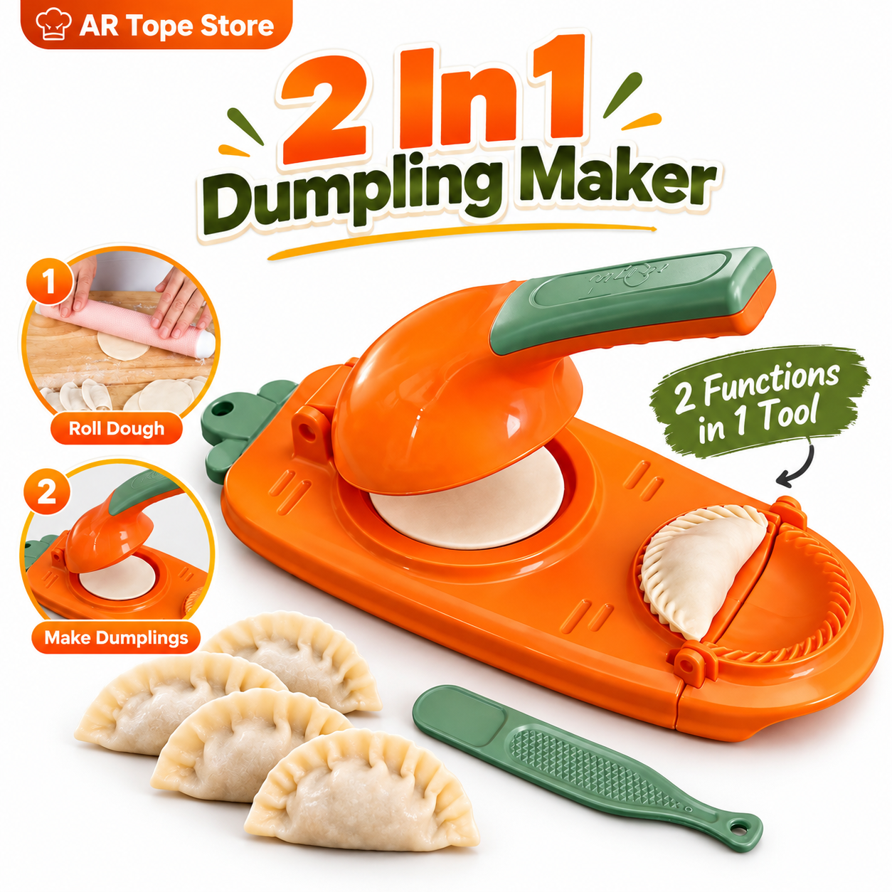 file_00000000647c82118e5737c025556b26 2 In 1 Dumpling Maker Press Tool | Manual Dumpling Skin Wrapper & Pastry Making Mould for Kitchen - Image 1